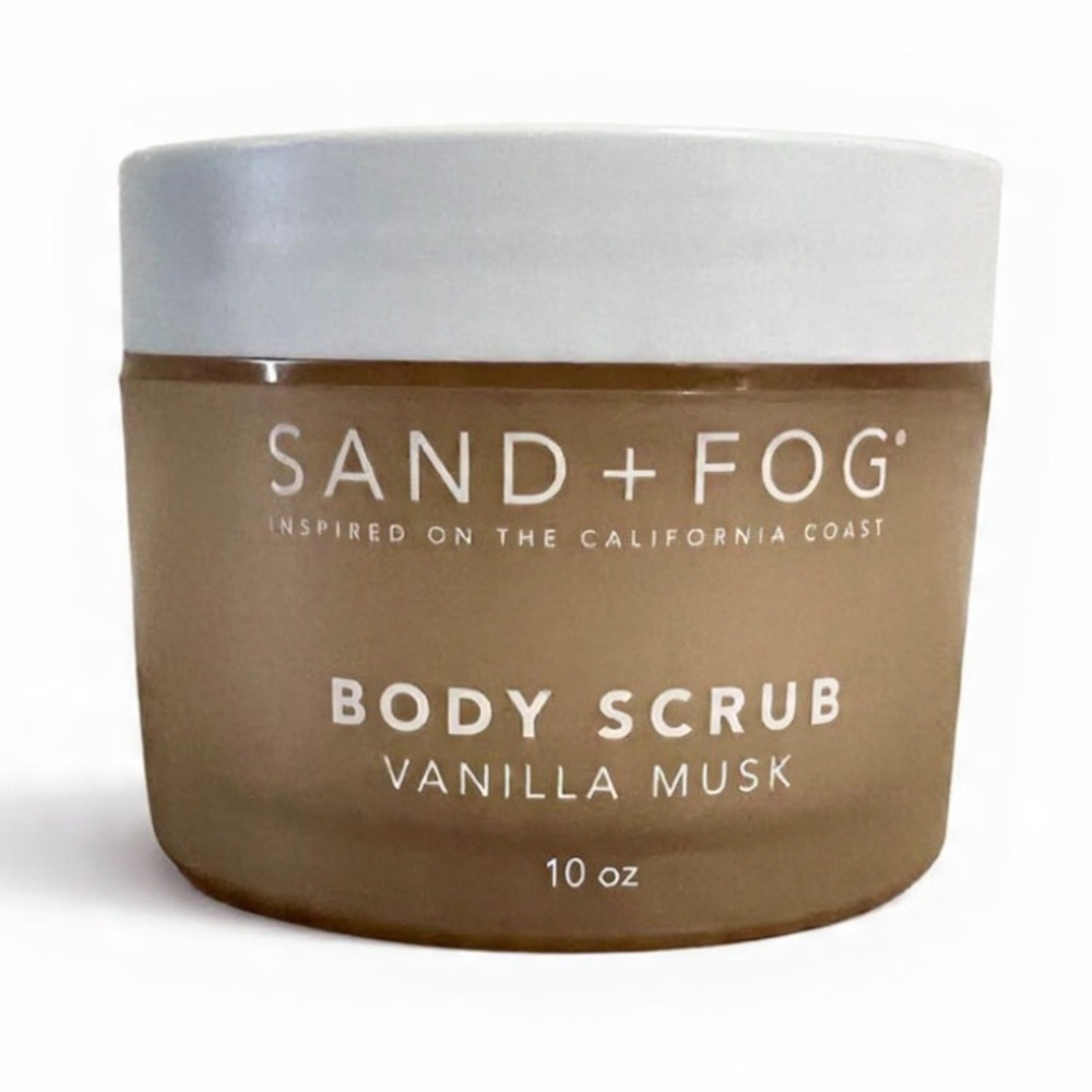 NEW Sand + Fog Body Scrub VANILLA MUSK 10 oz Exfoliating Sugar Scrub